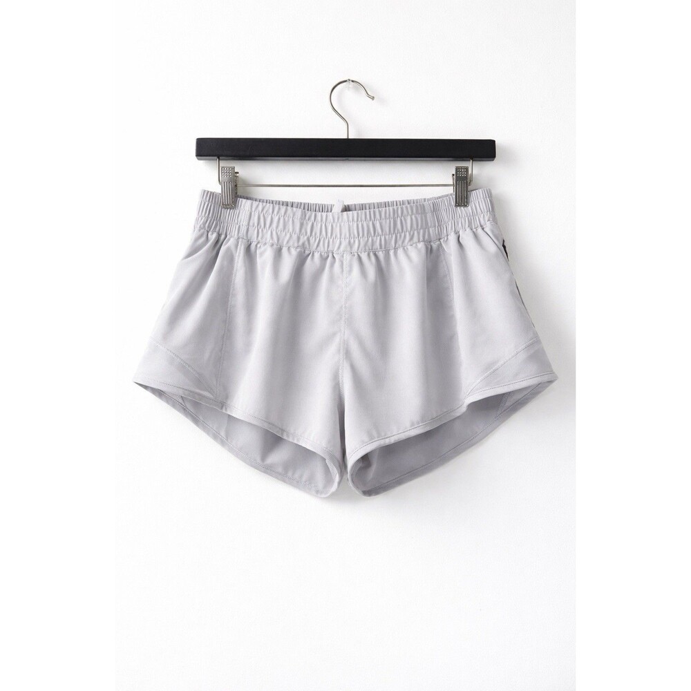 Lululemon Light Gray Athletic Shorts Womens Size 12 Running Gym